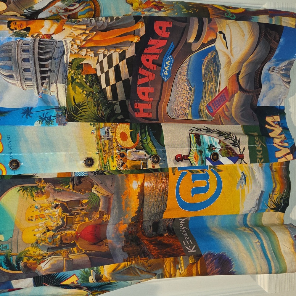 Varadero Cuba Themed Multicolor Men's Shirt Size M "Like New" - Picture 7 of 12